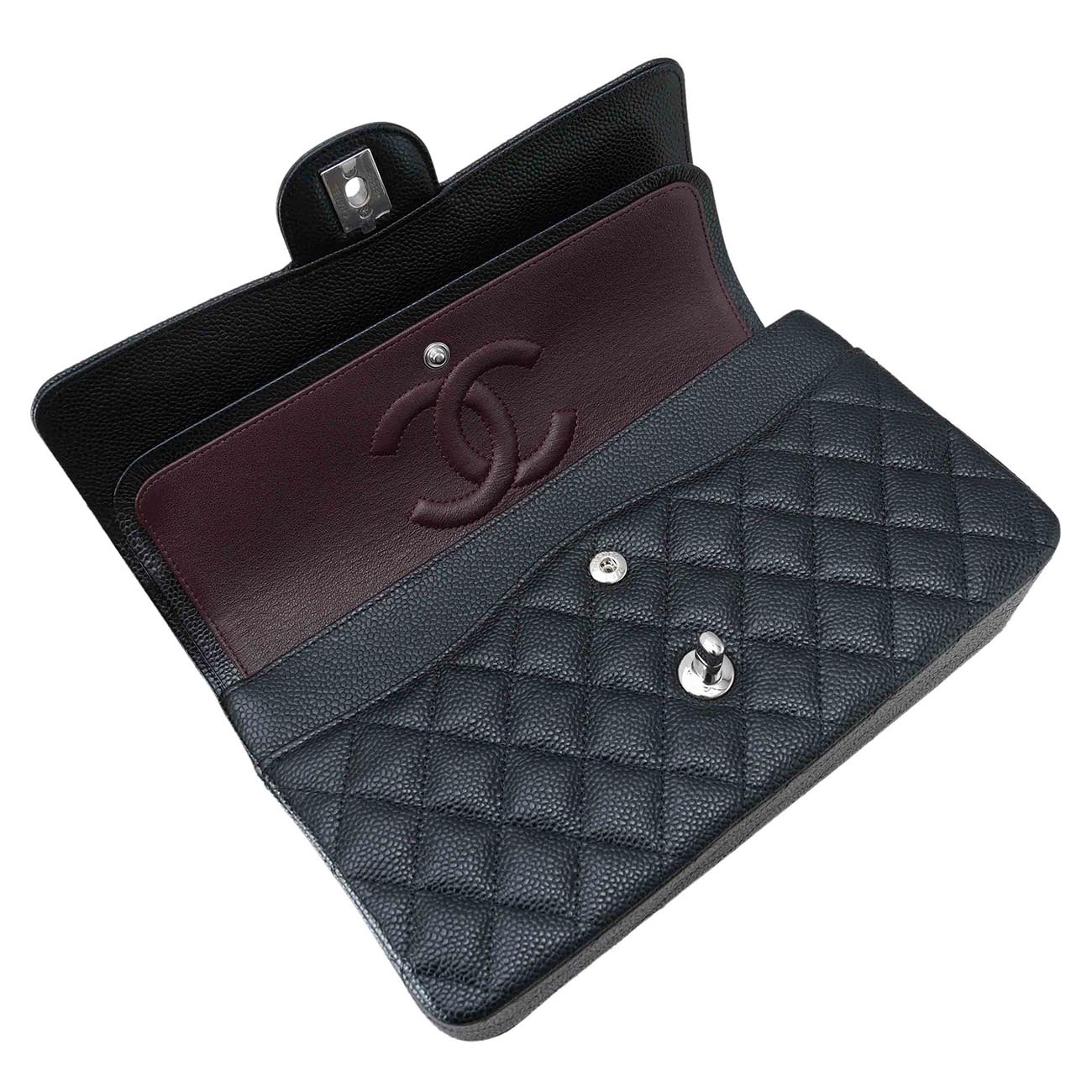 CHANEL(USED)샤넬 A01112 캐비어 클래식 미듐 플랩백